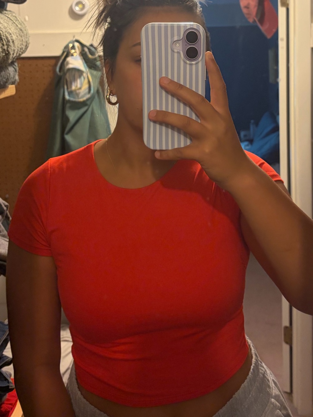Sincerely Jules Red Crewneck Crop Top